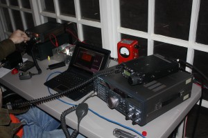 KI4RIX at the station (on 6m, but you can see the 220 rig in the back).